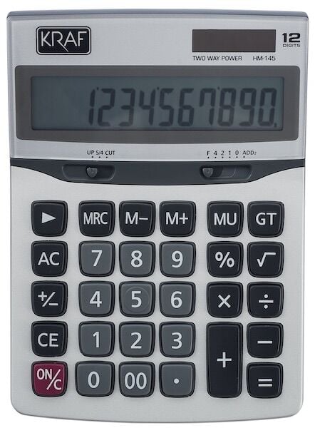 Kraf Hesap Makinası Masaüstü 12 Hane Hm-145