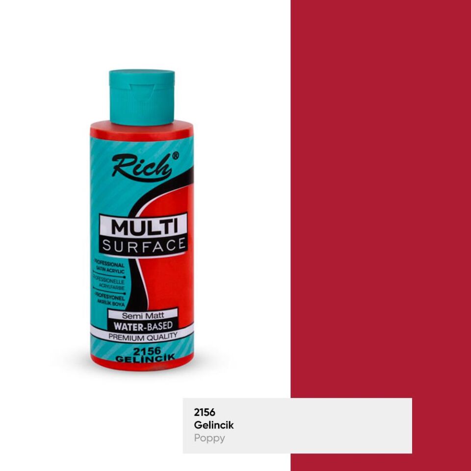 Rich Multi Surface Akrilik Boya 120 Cc Gelincik Mls-120-2156