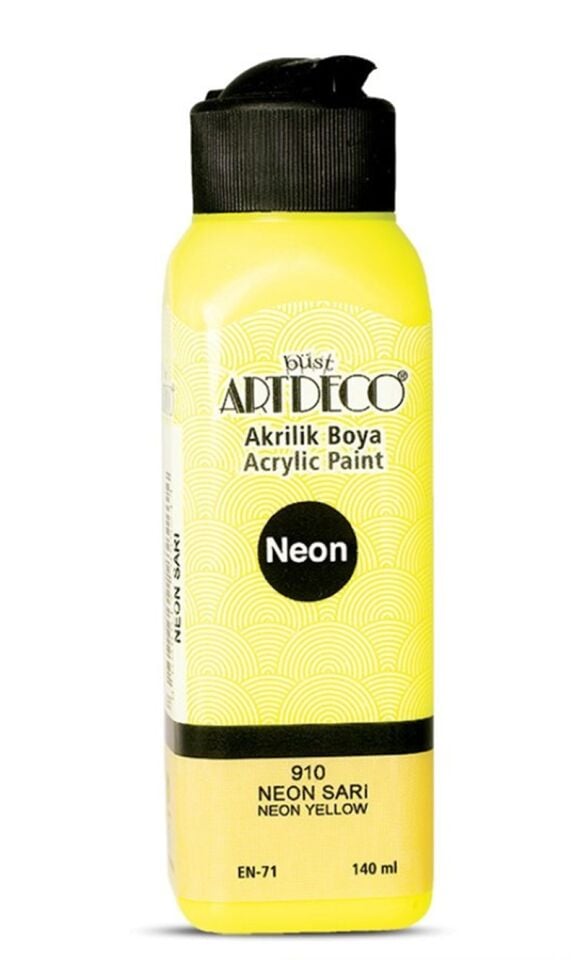 Artdeco Akrilik Boya 140ml Neon Sarı 910 Lv-y-070r-910