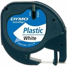 Dymo Letratag Plastik Şerit ( 12 Mm X 4 Mt ) Beyaz (59422 ) Dy-0721610