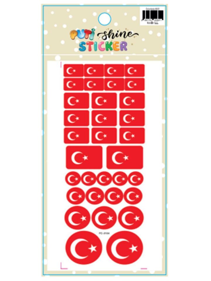 Puti Shıne Stıcker-türk Bayrağı 2 09971