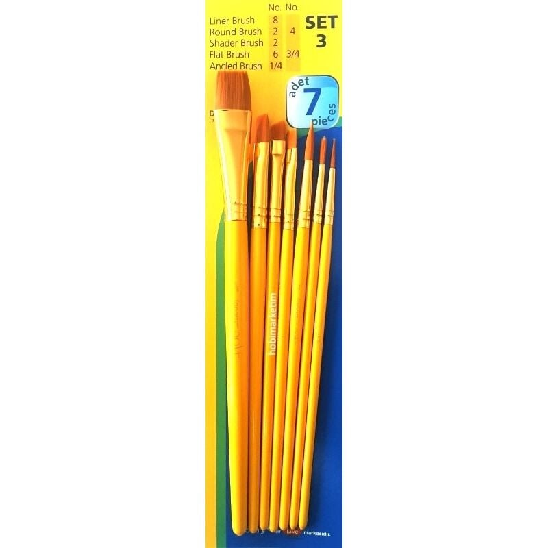 Fanart Academy Seri 500 Sentetik Kıllı Fırça Seti No:3(7li) Lv-f-7500.s3