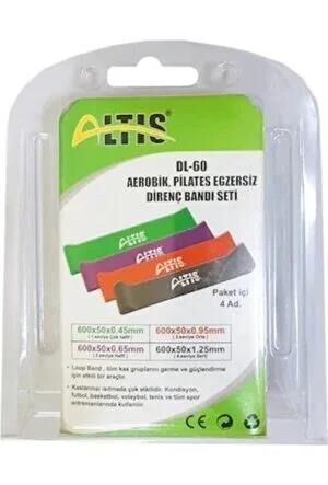 Altıs Aerobik Pilates Egzersiz Bandı Seti 4'lü Dl-60