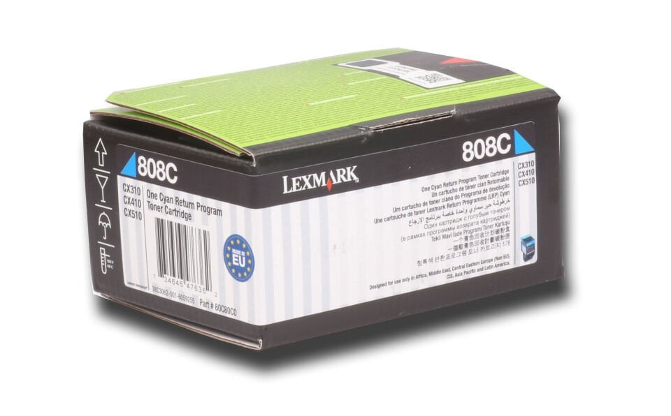Lexmark Toner 1.000 Sayfa Cyan Mavi 80c80c0