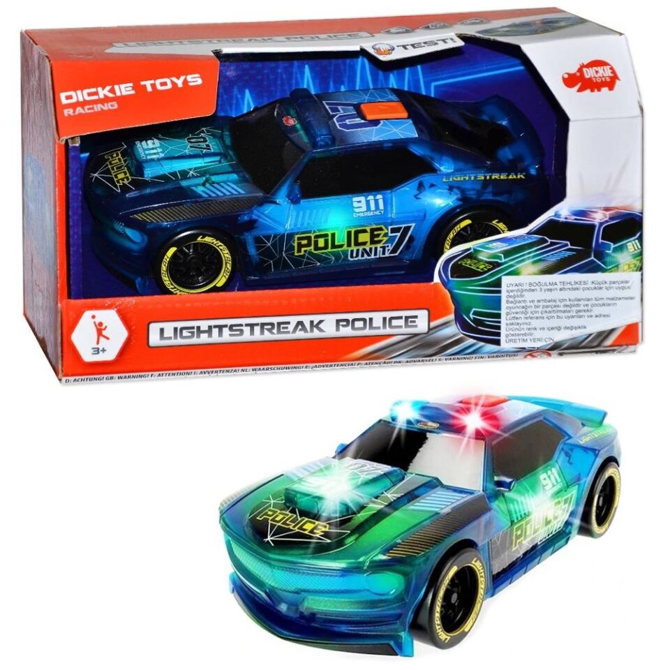 Simba Dickie Lıghtstreak Sesli Polis Ve Işıklı Yarış Arabası 20cm Smb-203763001
