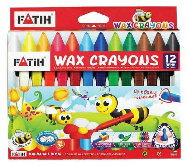 Fatih Mum Boya 12'li Wax Crayon Jumbo Fa-50220