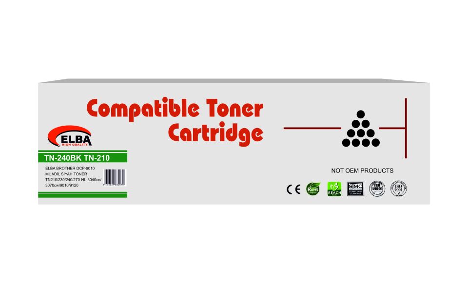 Elba Brother Tn-240bk Muadil Siyah Toner Hl-3040-3045-3070-3075 Mf-9120-9125-9325-9320