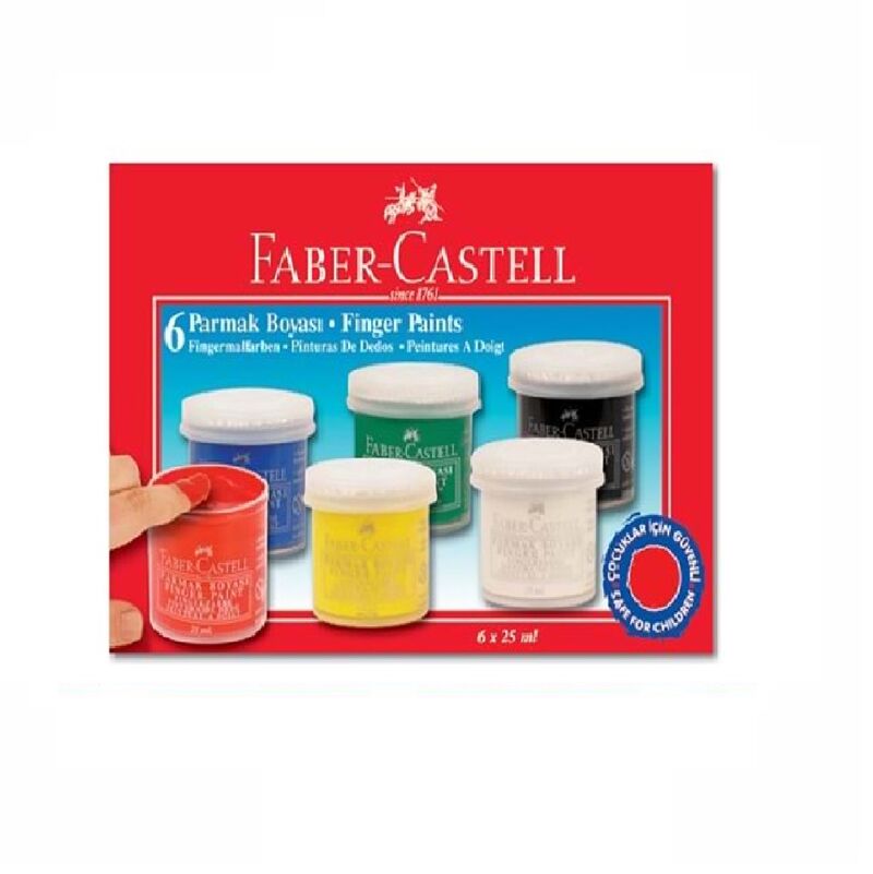 Faber Castell Parmak Boyası 6 Renk Şişe 160402