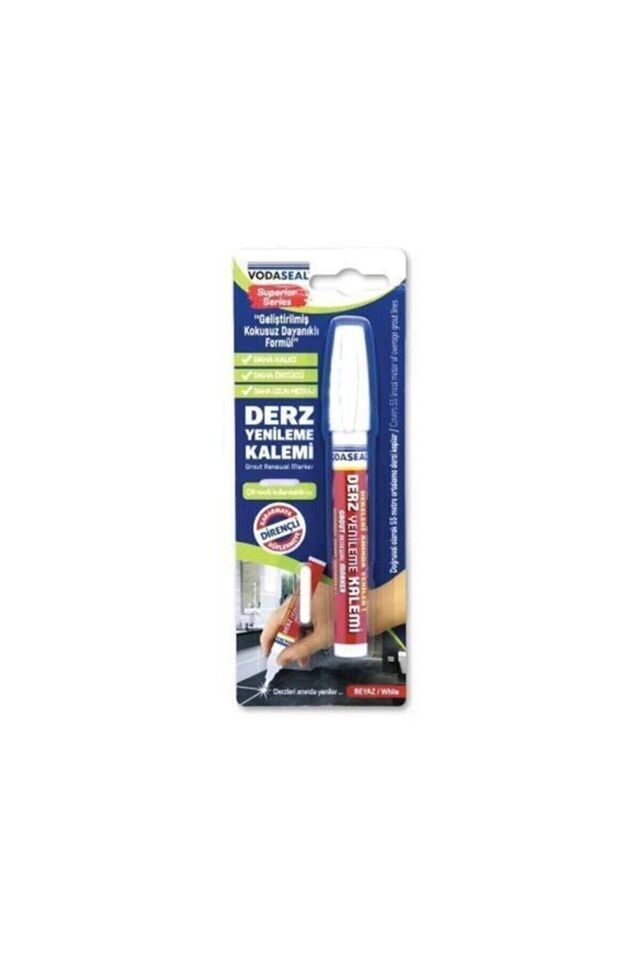 Vodaseal Ss Derz Yenileme Kalemi Çift Taraflı Kullabilir Uç Beyaz