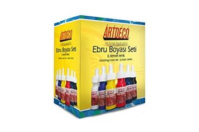 Artdeco Ebru Boya Seti 6 Temel Renk Lv-y-016-es10