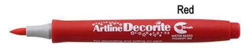 Artline Decorite Brush Marker Esnek Uçlu Fırça Kalem Red Lv-a-edf-f Red