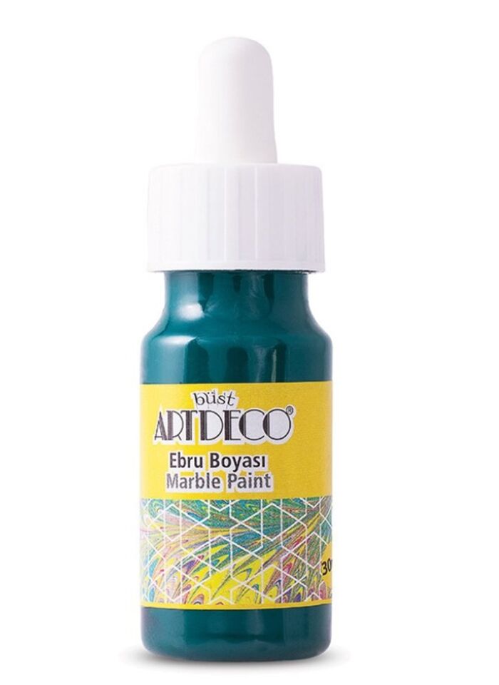 Artdeco Ebru Boyası 30ml Damlalıklı Yeşil 13 Lv-y-016b-13
