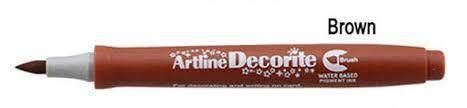 Artline Decorite Brush Marker Esnek Uçlu Fırça Kalem Brown Lv-a-edf-f Brown