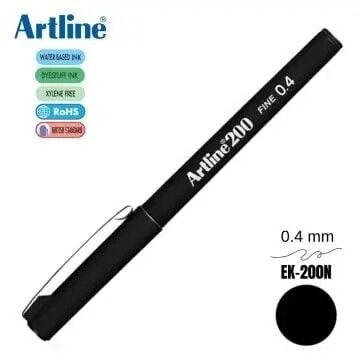 Artline Ek-200n Fine Keçe Uçlu Yazı Kalemi 0,4mm Siyah