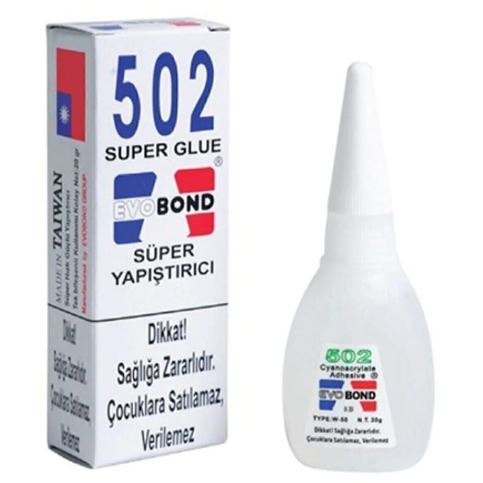 Evobond Japon Yapıştırıcı 20 Gr Sıvı 502