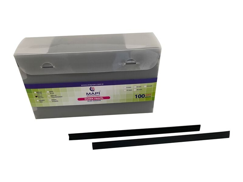 Mapi Profil Sırtlık Üçgen 10 Mm 100'lü Siyah 2141001