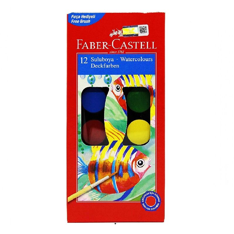 Faber Castell Sulu Boya 12'li Küçük Boy 125011