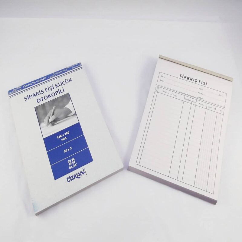 Özkan Sipariş Fişi No:3 50x2 Nüsha Otokopili G0207