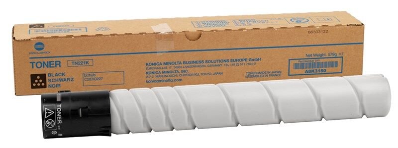 Konica Minolta Tn-221k Black Siyah Orjinal Fotokopi Toneri Bizhup C227-287-367 24.000 Sayfa