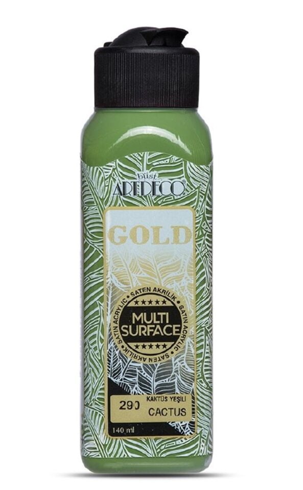 Artdeco Gold Multi-surface Akrilik Boya 140ml Kaktüs Yeşili 290 Lv-y-g70r-290
