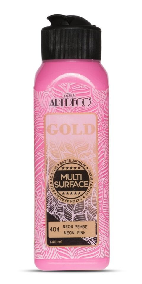 Artdeco Gold Multi-surface Neon Akrilik Boya 140ml Neon Pembe 404 Lv-y-g70r-404