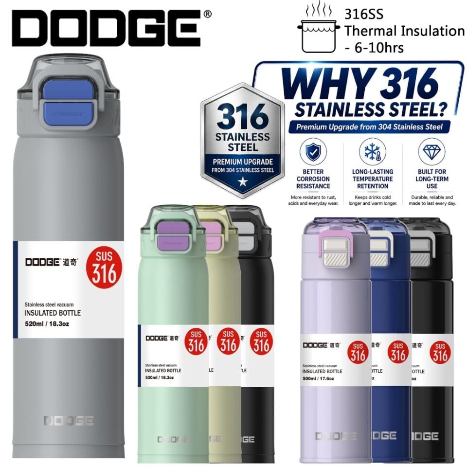 Shotay Dodge Çelik Termos Matara 520 Ml. (ass)