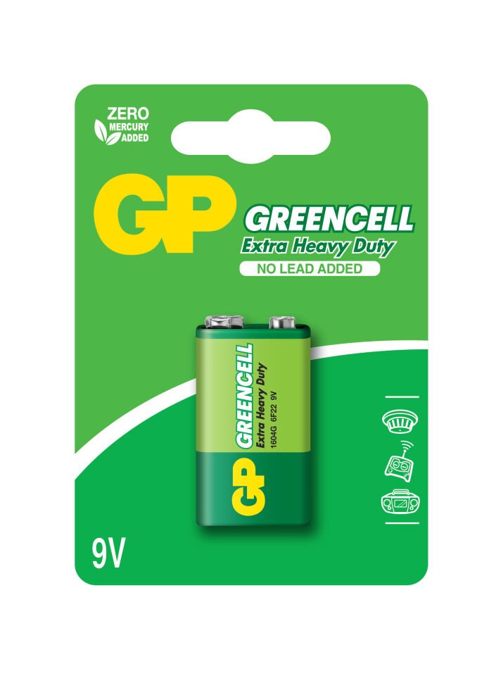 Gp Greencel 9v Çinko Pil Tekli Paket Gp1604g-2u1