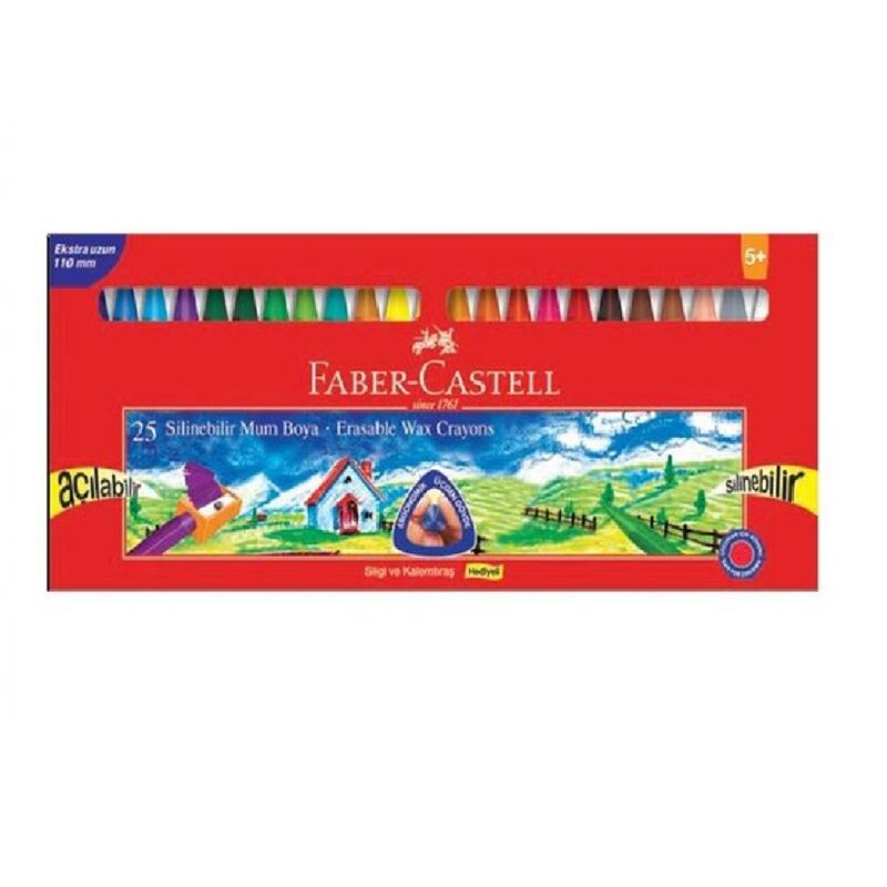 Faber Castell Mum Boya 25'li Silinebilir Ekstra Uzun 122725