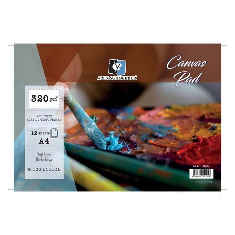 Alex A4 320 Gr Spr Canvas Pad 12.li Alx-1058 Alx-1058