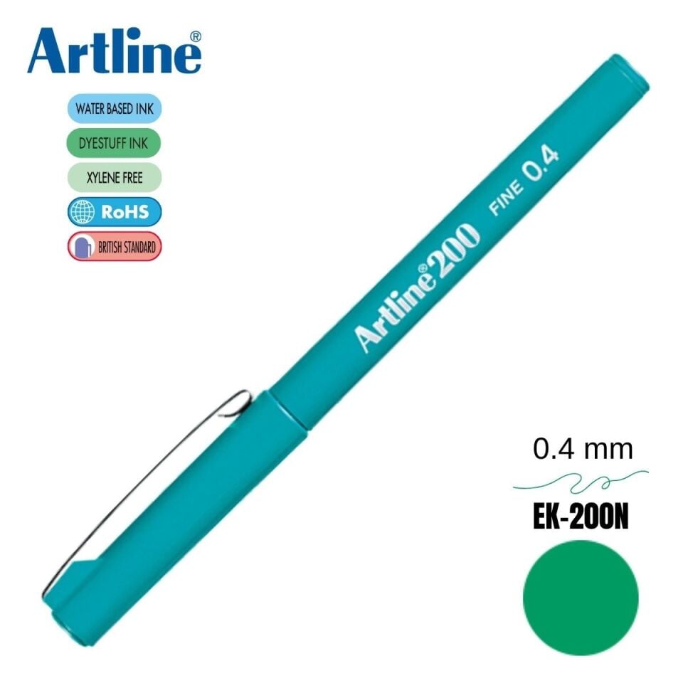 Artline Ek-200n Fine Keçe Uçlu Yazı Kalemi 0,4mm Turkuaz