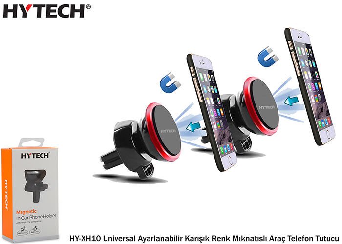 Hytech Hy-xh10 Universal Ayarlanabilir Karışık Renkli Mıknatıslı Araç Telefon Tutucu