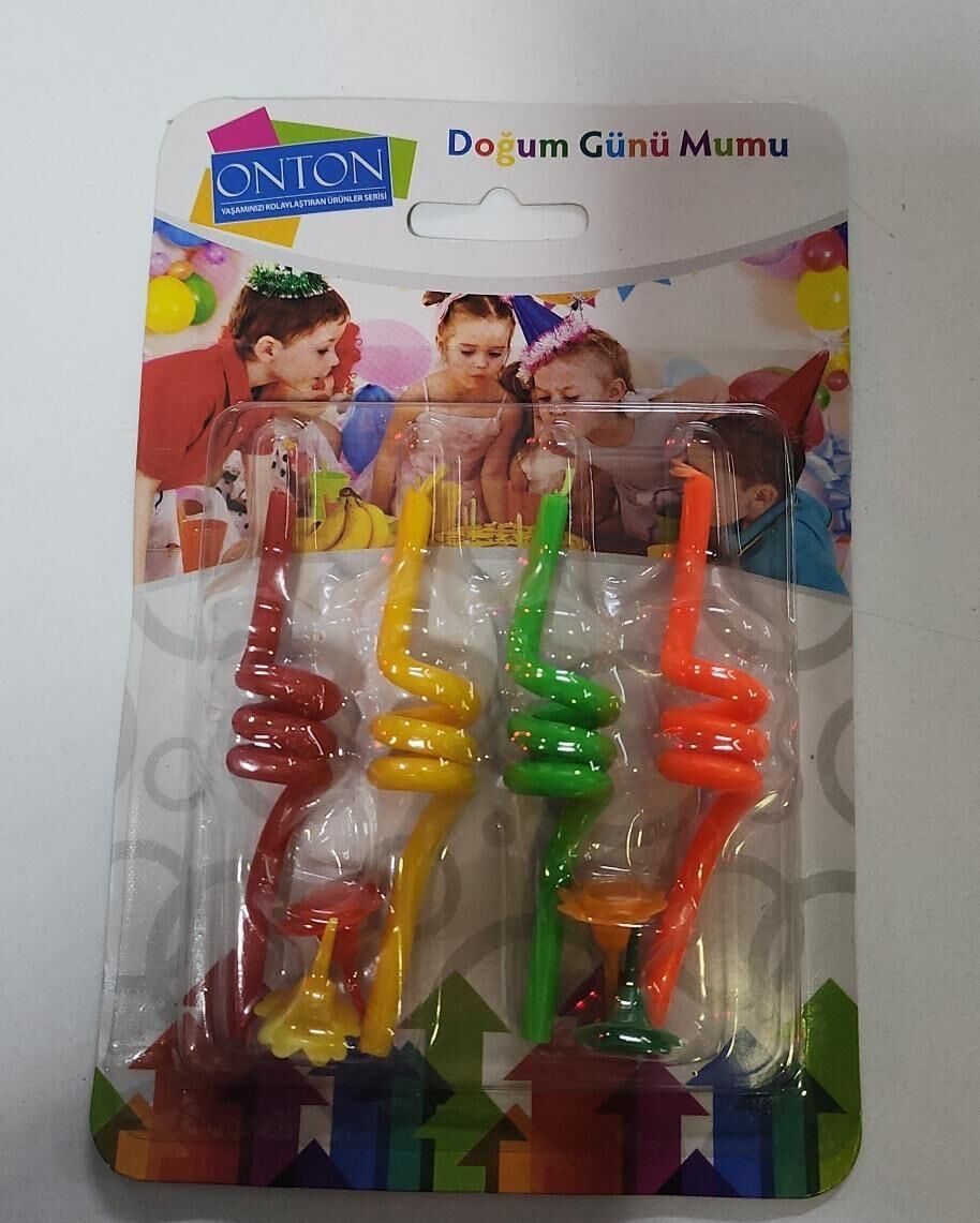 Nedi Onton Mum Doğum Günü 4 Lü Renkli Şekilli Ont-mum-24