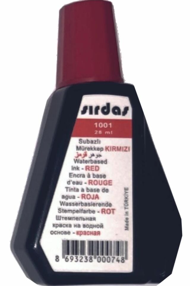Sırdaş Istampa Mürekkebi 28 Ml Kırmızı 1001