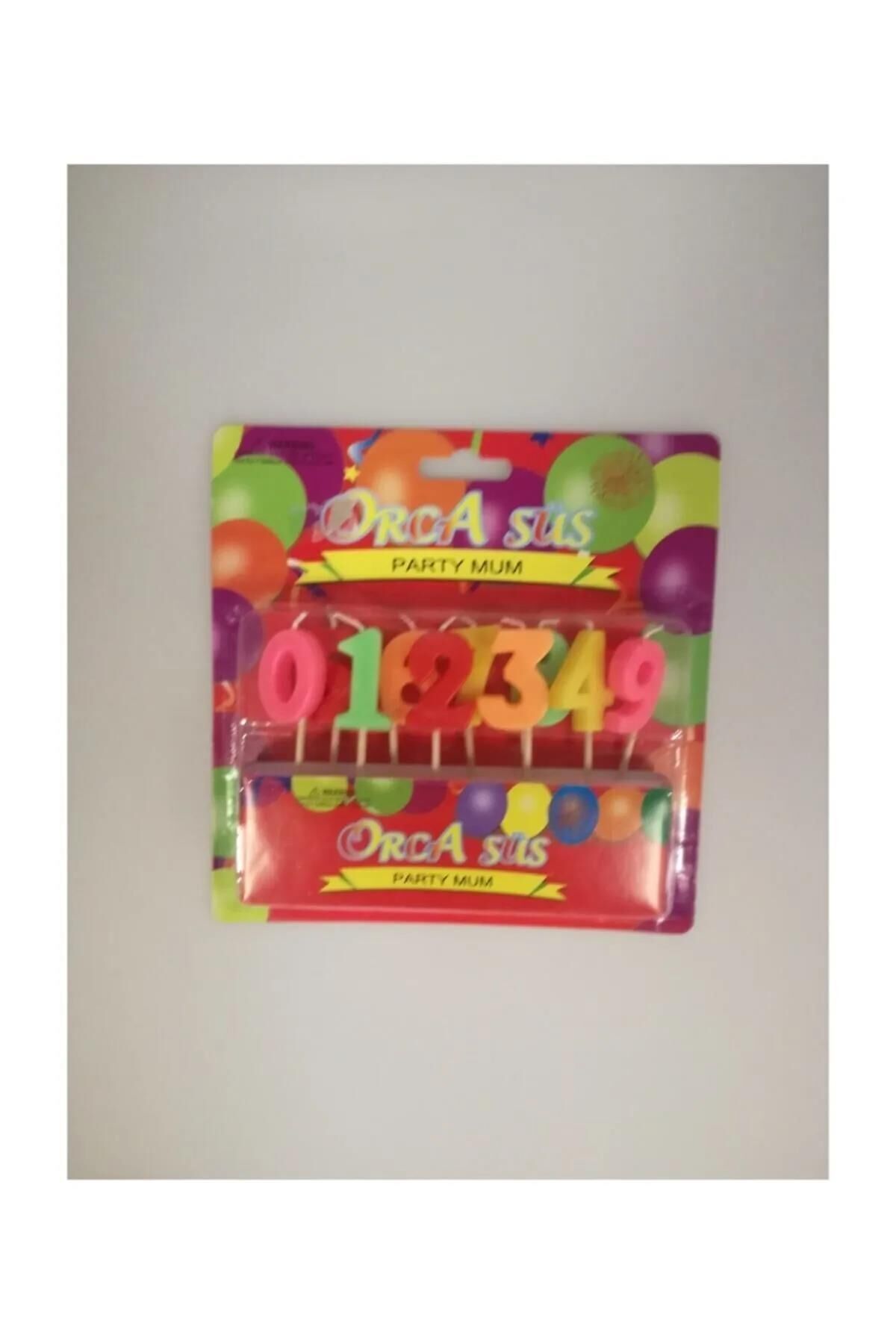 Nedi Party Mum Rakamlı Renkli 0-9
