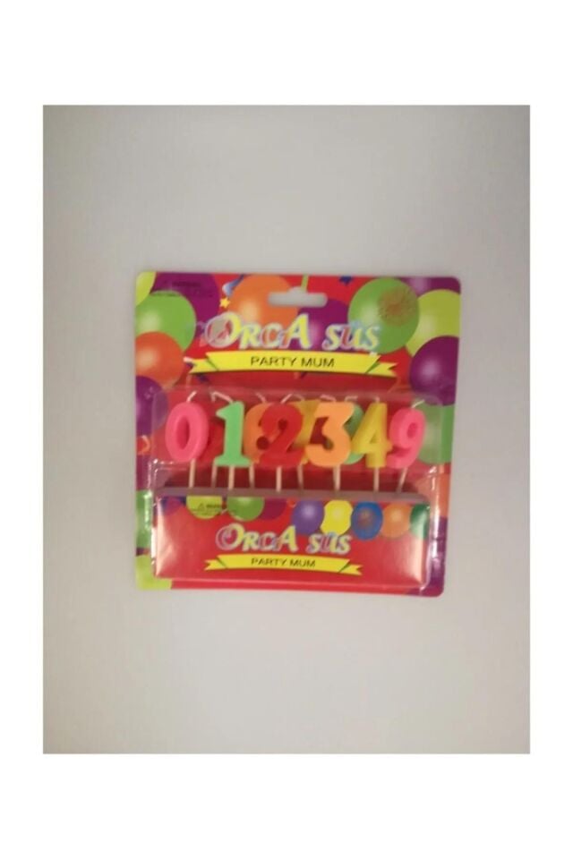 Nedi Party Mum Rakamlı Renkli 0-9
