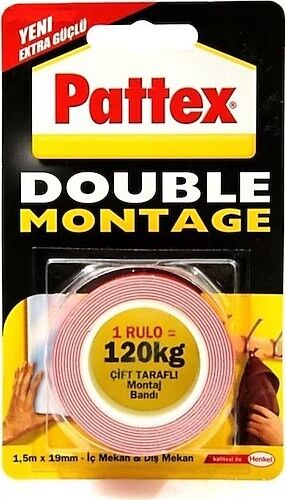 Pattex Montage Bandı 1.5x19 Mm Double 120 Kg Lık 1483609