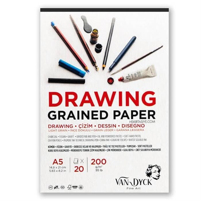 Van Dyck Çizim Blok Defteri A5 200gr 20yp Üst. Sp.20015