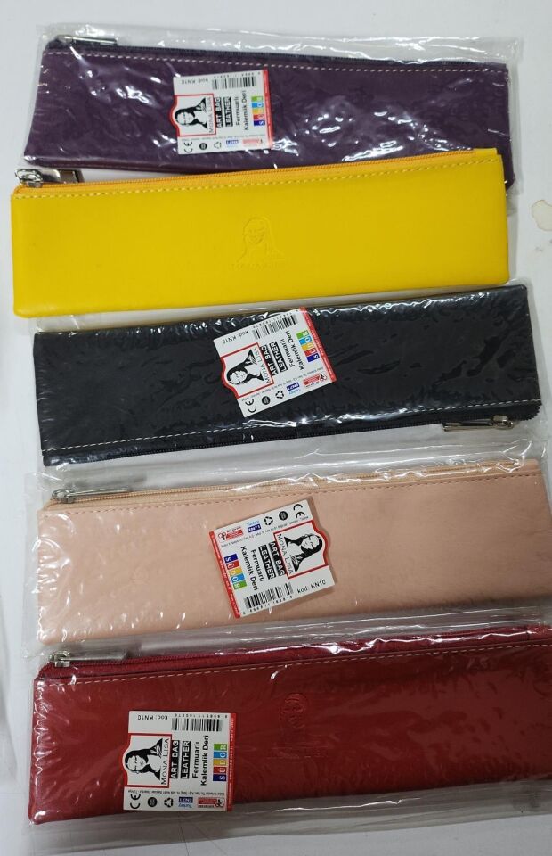 Monalisa Fermuarlı Kalem Çantası Deri Kn10