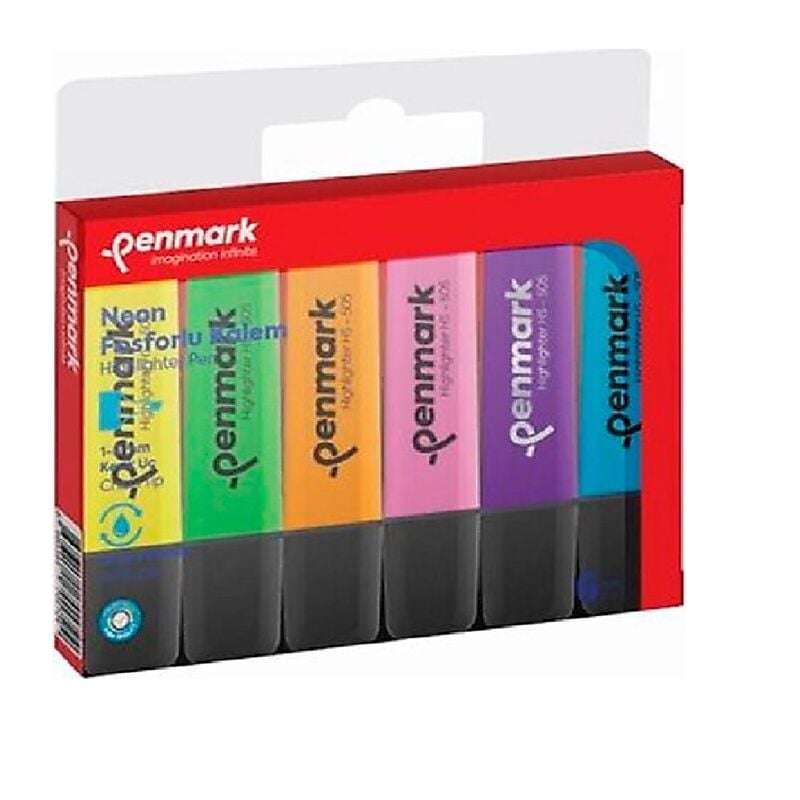 Penmark Fosforlu Kalem 6'lı Set Neon Hs-505-6n