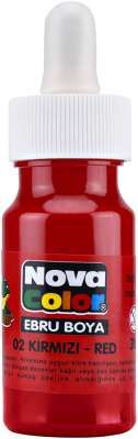 Nova Color Ebru Boya 30ml Damlalıklı Kırmızı Nc-241