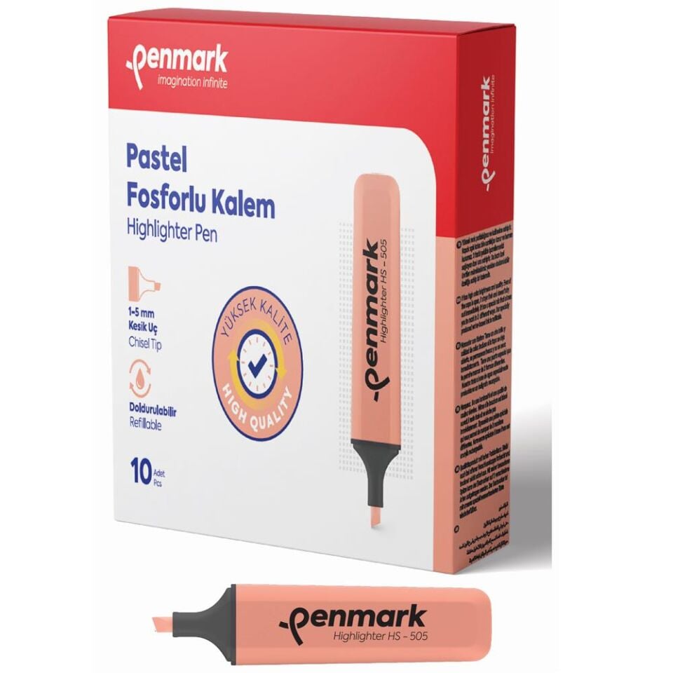 Penmark Pastel Fosforlu Kalem Yavruağzı Hs-505-09