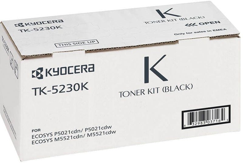 Kyocera Tk-5230k Black Siyah Orjinal Fotokopi Toneri Ecosys M5521cdn-5521cdw P5021cdn-5021cdw 2.600