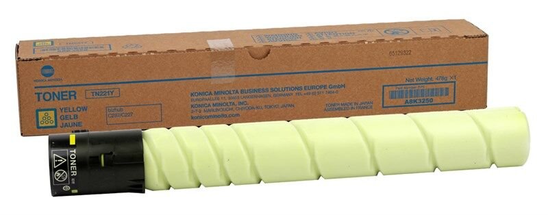 Konica Minolta Tn-221y Yellow Sarı Mavi Orjinal Fotokopi Toneri Bizhup C227-287-367 21.000 Sayfa