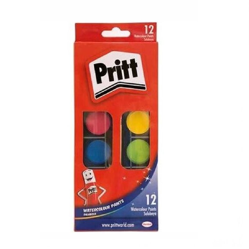 Pritt Suluboya 12 Renk Büyük Tablet 1047948