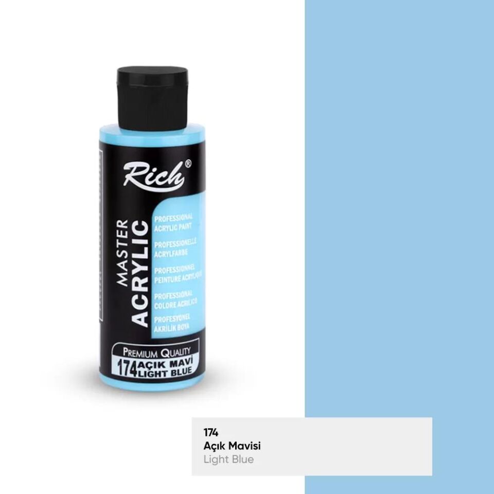 Rich Master Akrilik Boya 120 Cc Açık Mavi Akr-120-174