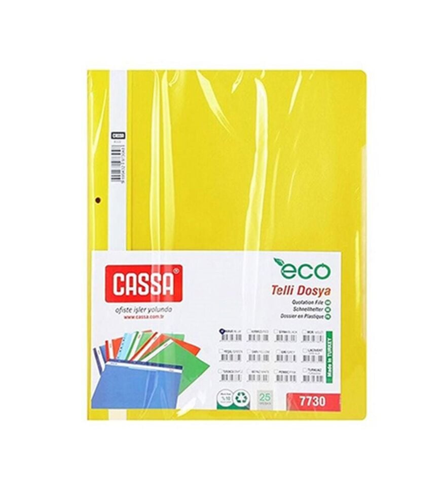 Cassa Telli Dosya 50'li Eco Sarı 7730