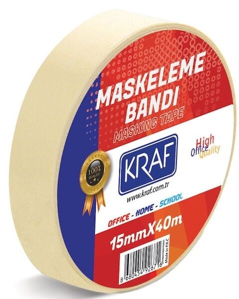 Kraf Maskeleme Bandı 15 Mm 40 Mt Kagıt 4015g