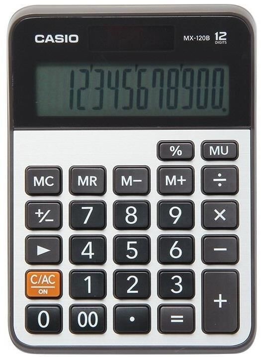 Casio Hesap Makinası Masaüstü 12 Hane Mx-120 B