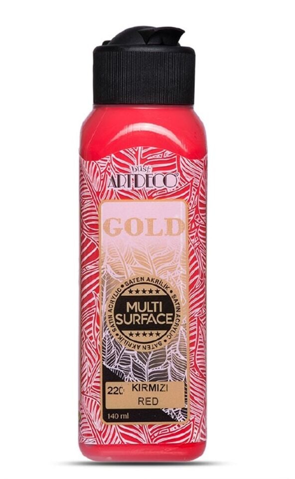 Artdeco Gold Multi-surface Akrilik Boya 140ml Kırmızı 220 Lv-y-g70r-220