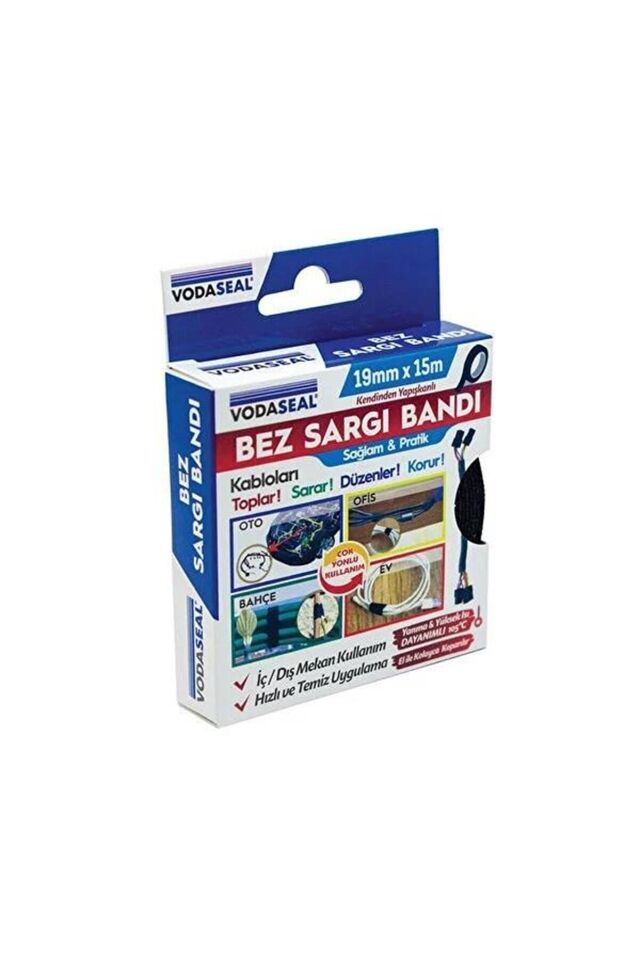 Vodaseal Bez Sargı Bandı 19mmx15m (ofis-oto-bahçe-ev) 105 Derece Isıya Dayanıklı